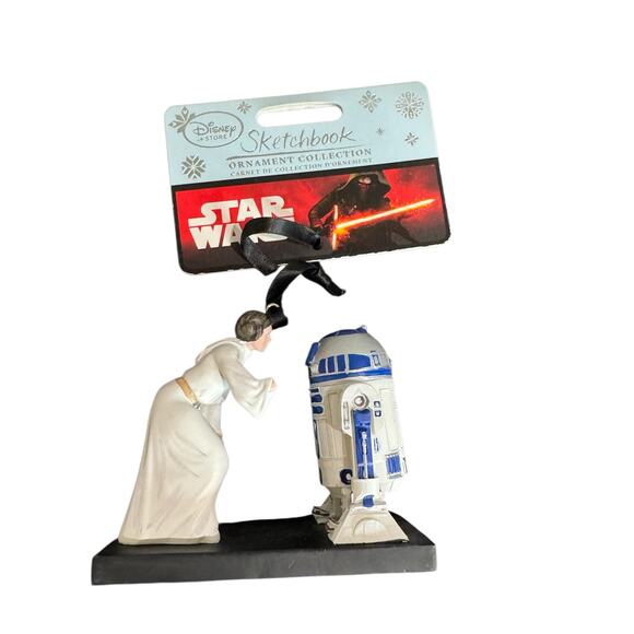 Disney Sketchbook Ornament Collection Star Wars Princess Leia R2D2 Xmas FLAW - Picture 1 of 10